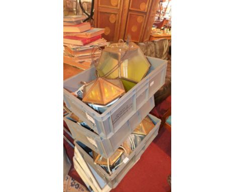 Six boxes of light fittings 