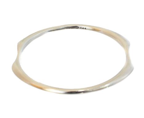 A Georg Jensen bangle, no. 155, A Georg Jensen bangle, no. 155, designed as a polished bangle with undulating sides, stamped 