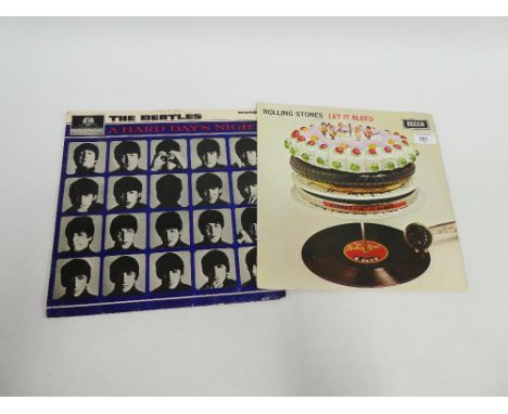 Vintage vinyl LP's to include The Beatles "A Hard Day's Night", and Rolling Stones "Let it Bleed", (2) 