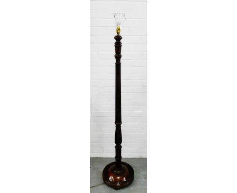 Mahogany standard lamp