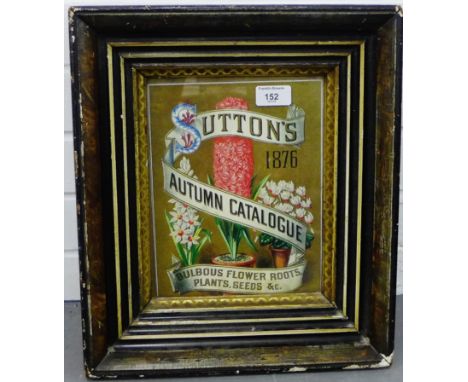 Sutton's Autumn Catalogue  framed coloured advertising print, 19 x 26cm 