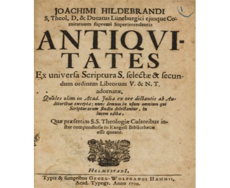 Hildebrand (Joachim) A Sammelband of Lutheran tracts, 15 works in 1 vol., comprising 7 by Joachim Hildebrand, 6 by Johann And