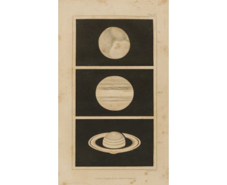 Herschel (Sir John F. W.) Outlines of Astronomy, first edition, lithographed frontispiece and 4 plates, 1 folding chart, occa