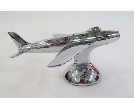 Dunhill 'The jet aeroplane' table lighter, reg des no 872899, in original red fitted box with instructions.Condition ReportTh