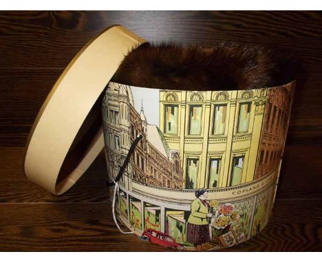 GROUP OF MINK FUR HATS
inside a vintage hat box, box 18cm high
Note: Hats in good condition