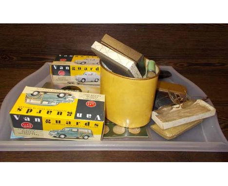GROUP OF VINTAGE SPECTACLES
over ten examples; together with two Vangaurd boxed model vehicles and some coins, make-up compac