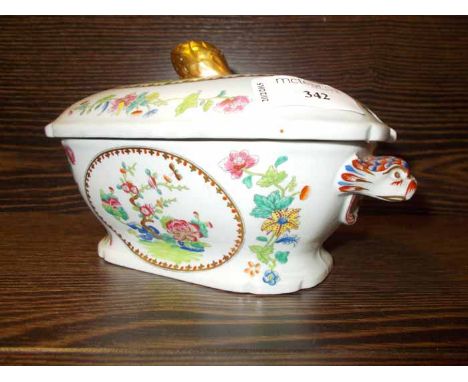 COPELAND SPODE INDIAN TREE SAUCE TUREEN