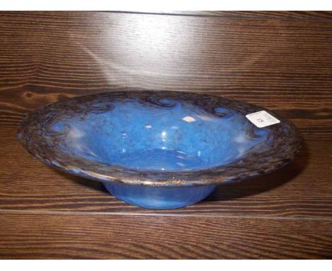 BLUE MONART GLASS BOWL