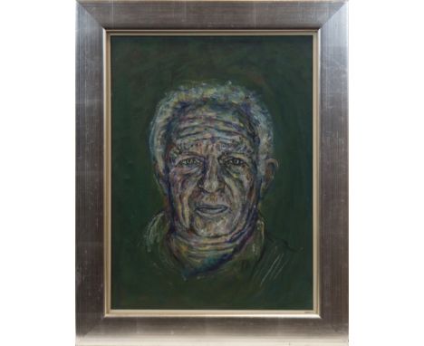 * TOMMY LYDON,PORTRAIT OF NORMAN MAILERoil on canvas, signed, titled and dated '96 verso60cm x 46cmFramed and under glass