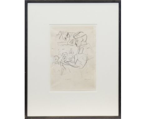 * PETER HOWSON OBE,SORRY 1994pencil on paper, signed and titled29.5cm x 21cmMounted, framed and under glass