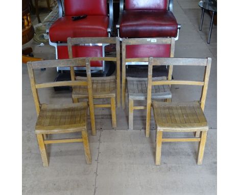 4 Vintage stacking children's chairs 