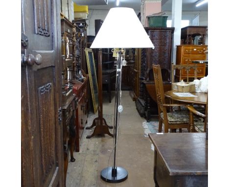 A Ralph Lauren Home clear column standard lamp and shade, item no. 194750, height including shade 161cm 