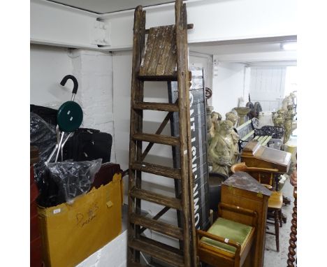 A Vintage pine step ladder 