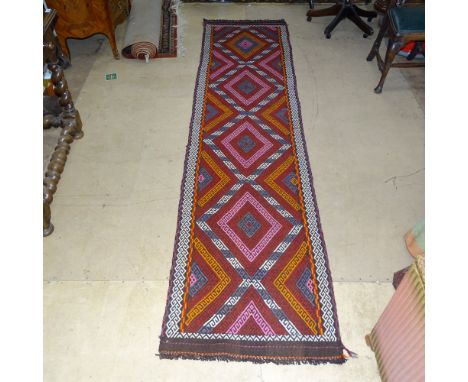 A Suzni Kilim runner, 312cm x 78cm 