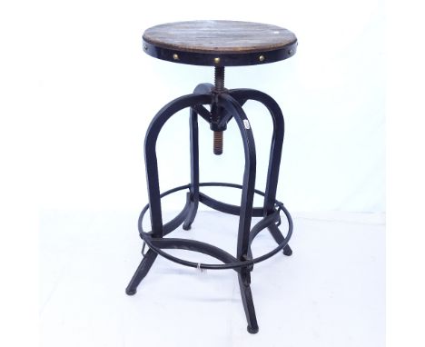 A Vintage style swivel workshop/machinist stool 