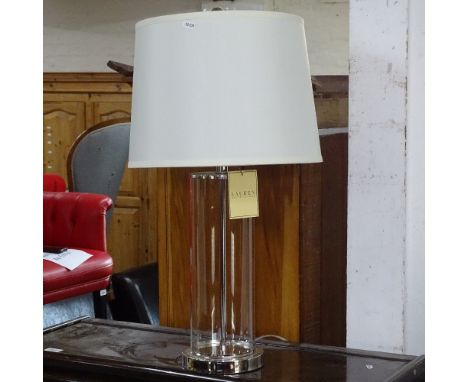 A Ralph Lauren Home clear column table lamp and shade, model no. 166756, height 70cm 