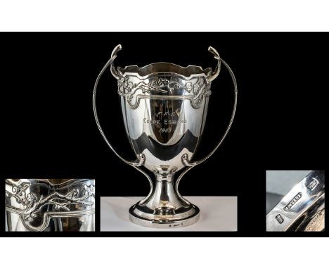 Chinese - Export Silver Presentation Cup, Gilt Interior, With The Mark of Sincere &amp; Co Canton, Shanghai, Hong Kong. c.192