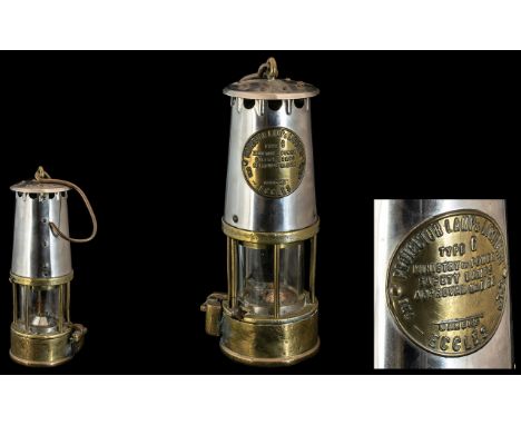 'Eccles' Protector Lamps Lighting - Type 6. Ministry of Power Safety Lamps ( Miners ) Approval No B/28. Makers Eccles. Height