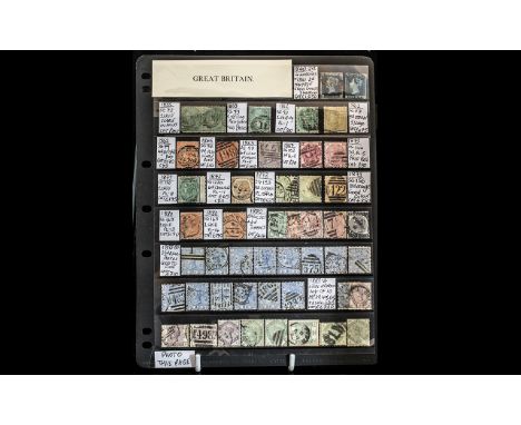 Stamps Interest GB Mint and used collection on hagners or leaves from 1840 2d blue 4 margin through to 1934 sea horse set, su
