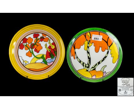 Two Wedgwood Limited Edition Plates in the Bizarre Collection of Living Landscapes of Clarice Cliff.  Comprising 'Honolulu' N