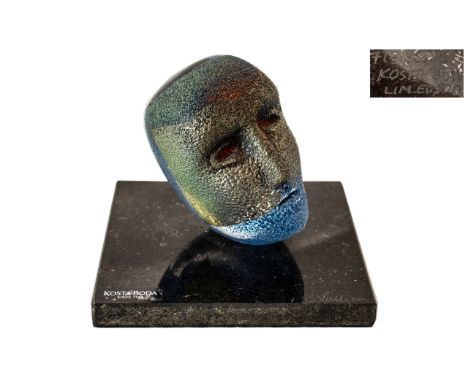 Bertil Vallien Born 1938 - Sweden Art Glass Head Sculpture ( Ltd Edition ) For Kosta Boda - Titled ' The Brain ' 3 Dimensiona