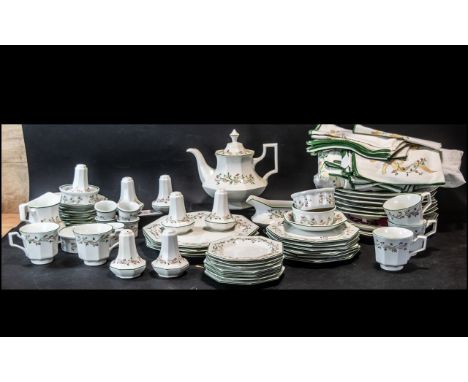 Large Collection of Eternal Beau Dinner/Tea Service. Vintage Johnson Brothers Eternal Beau by Sarina Mascheroni. Comprising: 