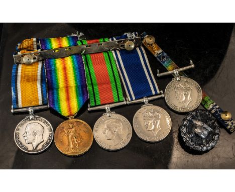 Group of Four Medals WWI, War Medal and Victory Medal, awarded to 3513 Pte D. McGregor, R. Highlanders, together with WWII De