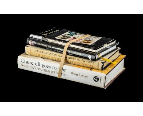 Winston Churchill Interest - Collection of Five Items, comprising: Hardback books 'Churchill Goes to War' by Brian Lavery, IS
