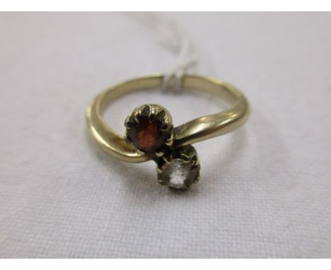 Gold stone set ring