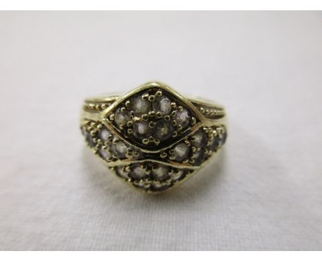 Gold spinel set dress ring