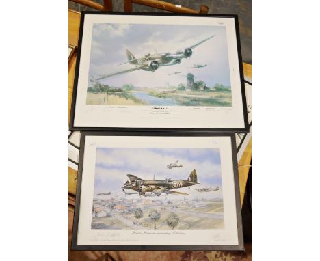 Colour print after Frank Wootton, limited edition 850 copies, Blenheim Mark IV- A Blenheim will fly again" signed by the arti