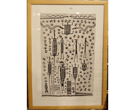 &nbsp;Aboriginal&nbsp;style print&nbsp;and a old reproduction map of Paris (2)&nbsp;