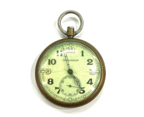 WW2 Military Jaeger Lecoultre pocket watch with RAF military markings 6E/50 