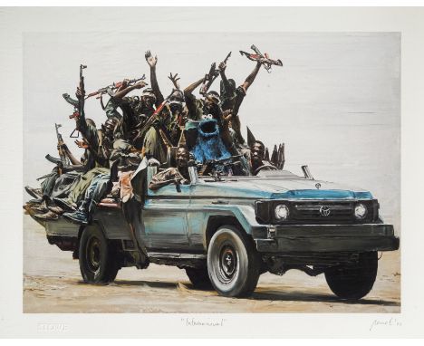 Paco Pomet (Spanish 1970-), 'Internacional', 2021, giclee print in colours on 350gsm Hahnemuhle paper, signed, titled, dated,