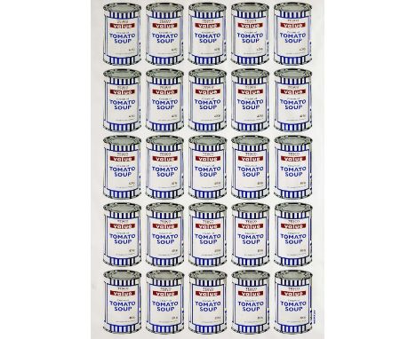 Banksy (British 1974-), 'Soup Cans Poster', 2010, offset lithograph in colours on paper; sheet; 84 x 59cm (Framed) ARR