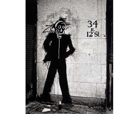 Hank O'Neal (American 1940-), 'Richard Hambleton &amp; Jean-Michel Basquiat, Skull 1981-2', C-Print on aluminium Dibond mount