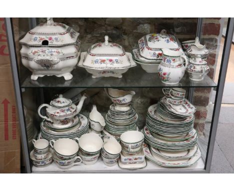 A Spode "Chinese Rose" pattern part combination serviceCondition:Generally in good condition, no immediately apparent major d