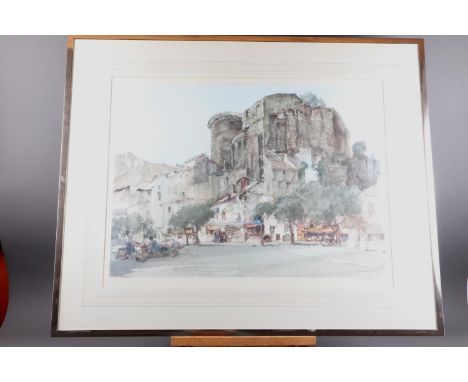 Russell Flint: a signed colour print, "La Voulte sur Rhone", in wash line mount and gilt strip frame