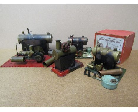 A boxed Bowman Model PW 201 steam stationary engine, two unboxed Bowman examples and another (4)