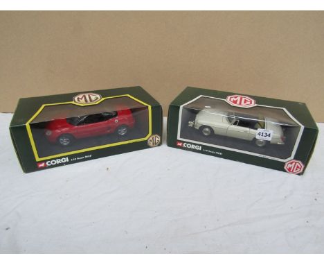 Two boxed Corgi 1:18 scale MG's - 1963MGB Roadster and MGF 1.8i VVC Roadster 