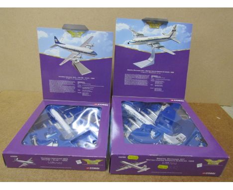 Two boxed Corgi Aviation Archive Airliners of the World diecast models- Vickers Viscount 803 and Bristol Britannia 307