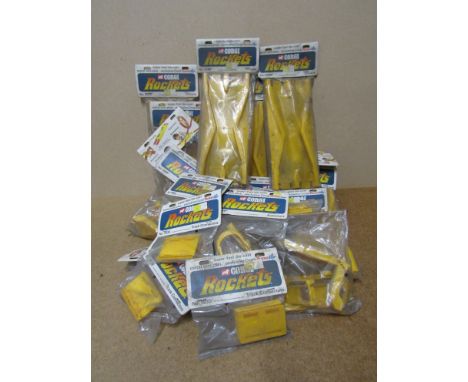 A quantity of packaged Corgi Rockets track sections including chicanes, autostart etc 
