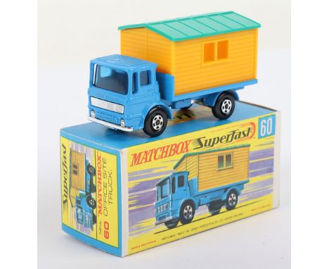 Matchbox Lesney Superfast Boxed Model, England: MB-60 Office Site Truck, Transitional model with Blue cab, Yellow &amp; Green