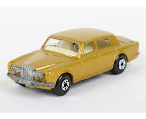Matchbox Lesney Superfast Model, England: MB-24 Rolls Royce Silver Shadow with rare GOLD body and WIDE 5-Spoke wheels, BLACK 