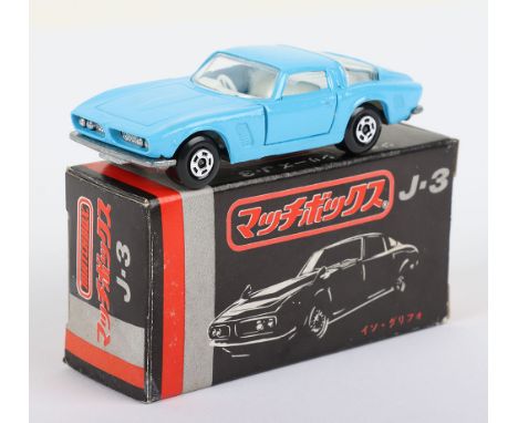 Matchbox Lesney Superfast Boxed Model, England: MB-14 Iso Grifo with POWDER Blue body and WIDE 5-Spoke wheels, unpainted Engl