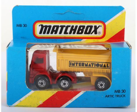 Matchbox Lesney Superfast Boxed Model, England: MB-30 Artic Truck with rarer RED Cab, Yellow Grille &amp; cab base, INTERNATI