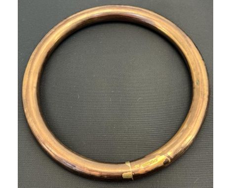 Antique Birmingham 9ct gold bangle. [9.5cm in diameter] [31.54grams] 