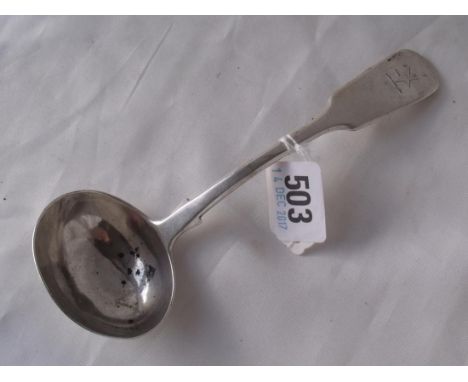 Exeter – fiddle pattern Georgian sauce ladle  1836 by WRS 60g       