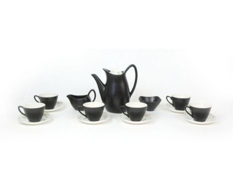 Jessie Tate for Midwinter, a 'Monaco' teaset including a teapot, sugar bowl, milk jug and six cups and saucers