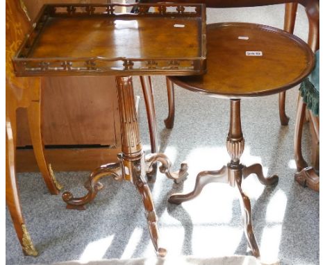 Two tripod side tables
